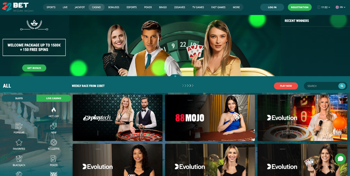 22bet online casino