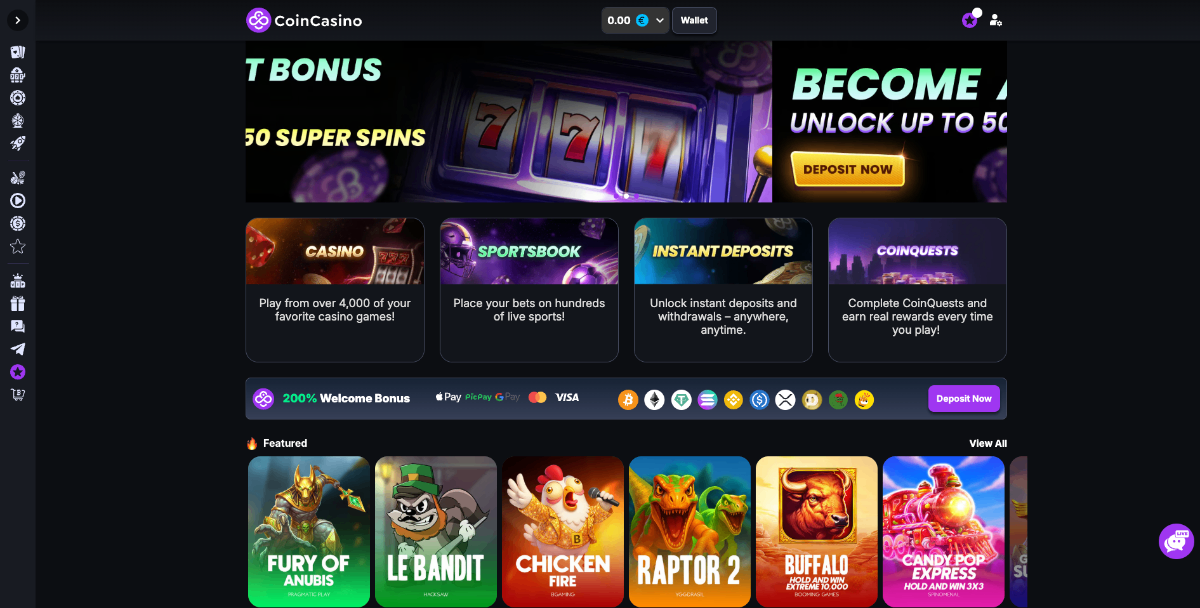 CoinCasino online casino South Africa