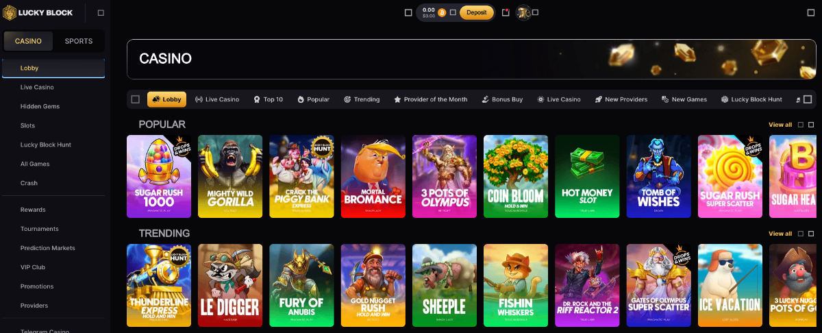 LuckyBlock online casino